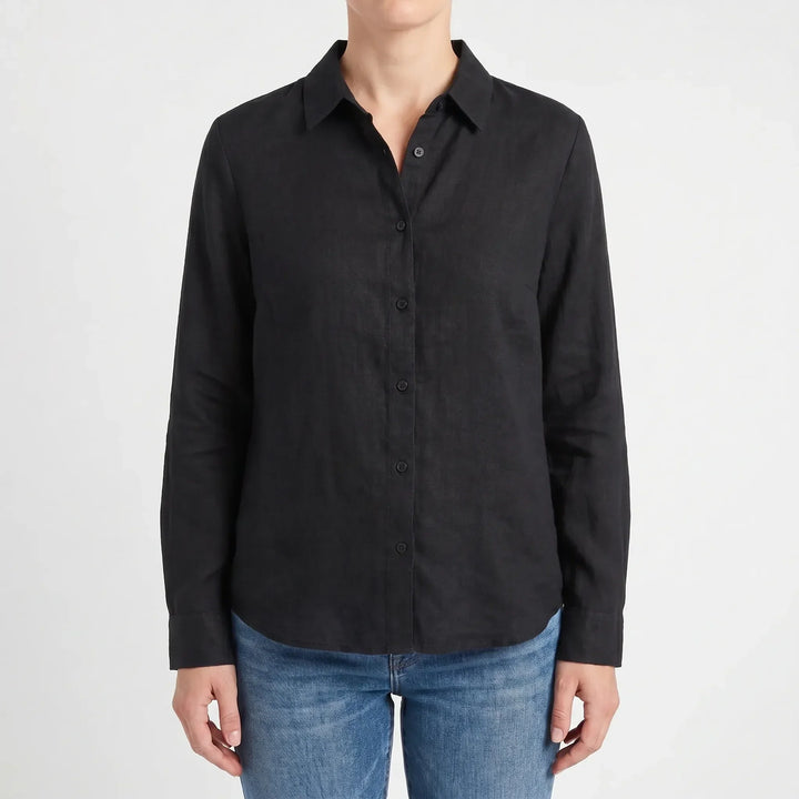 Summer-ready relaxed fit long sleeve blouse for women, casual yet chic for any occasion.