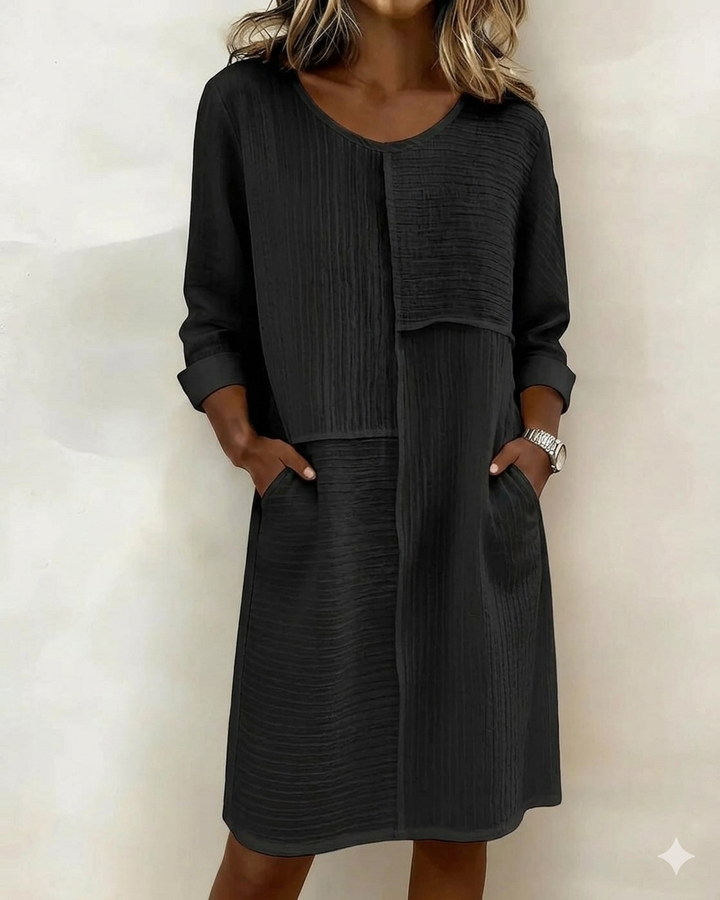 Summer women's relaxed fit shift dress with pockets, a comfortable and chic option for warm weather style.