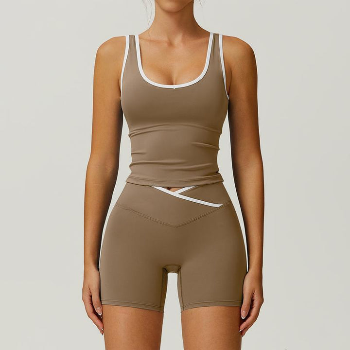 Sculpting activewear tank top for women, perfect for gym sessions, yoga, and intense fitness training.