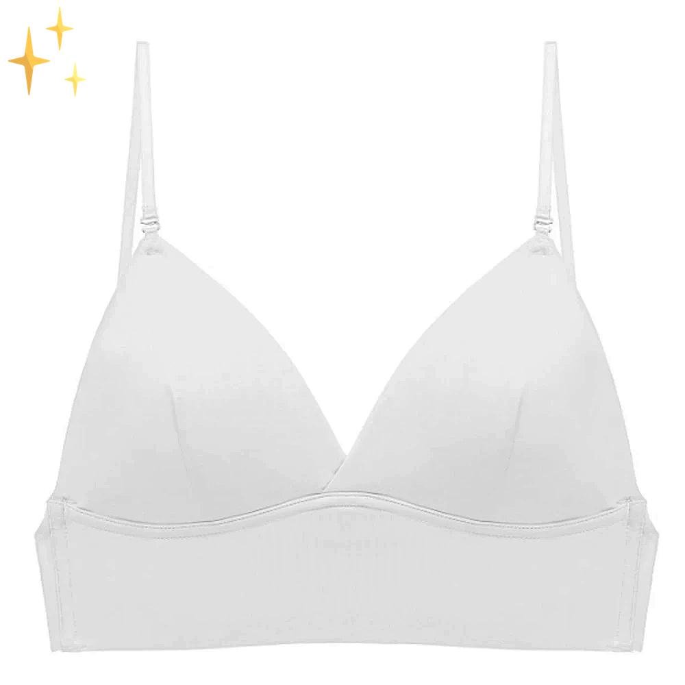 Comfortable women's seamless bra with an ultra-low back, essential lingerie for backless clothing.