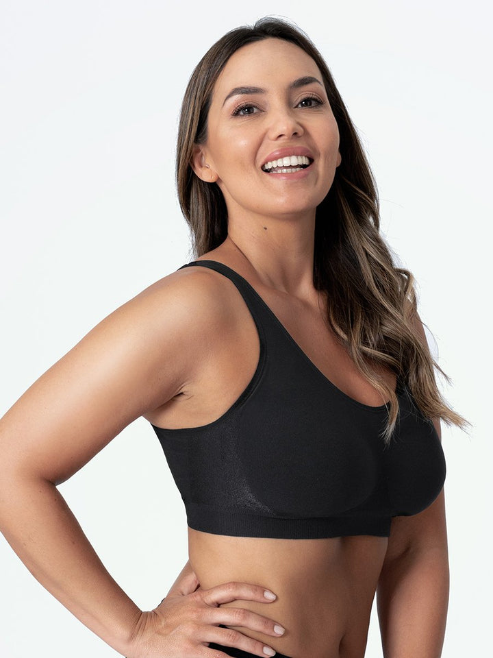 Women's seamless shapewear sports bra, wire-free for ultimate comfort & support.