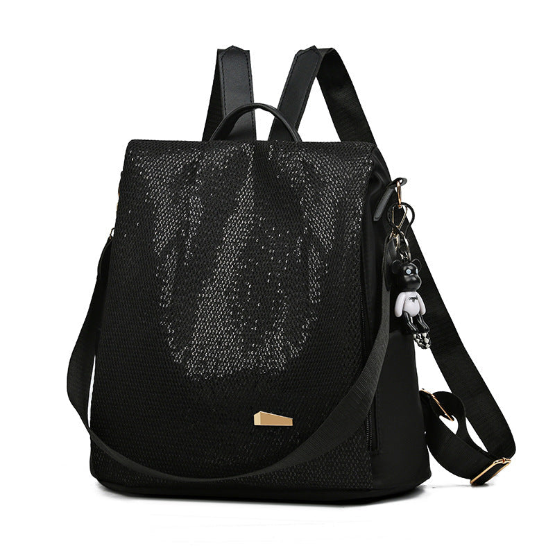 Women's water-resistant anti-theft backpack, a stylish and secure travel bag with multiple pockets.