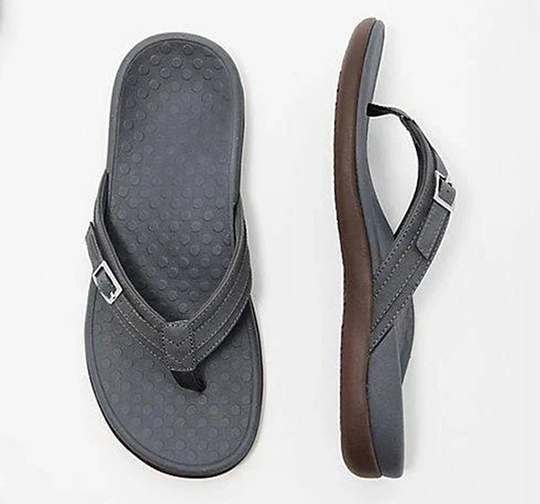 Orthopedic women's Sisica flip-flops offering cushioned arch support for ultimate comfort and foot relief.