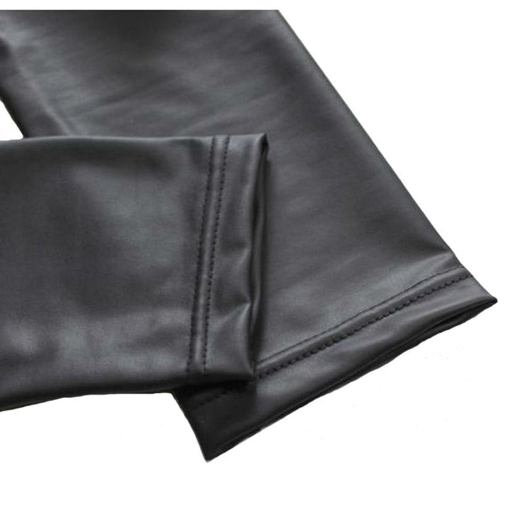 Sleek women's high-waist leggings, a stylish and comfortable addition to any modern wardrobe. Edgy fashion pants.