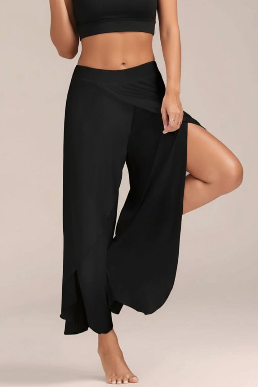 Comfortable women's high waisted yoga pants, stretchy athleisure leggings for various workout activities.