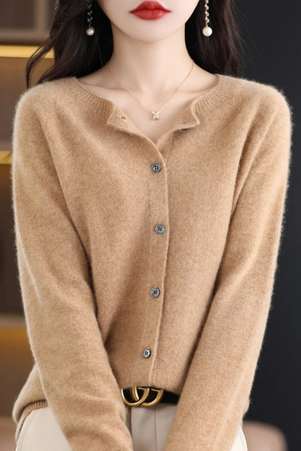 Everyday style women's long cardigan, soft button-front design for ultimate comfort and layering.