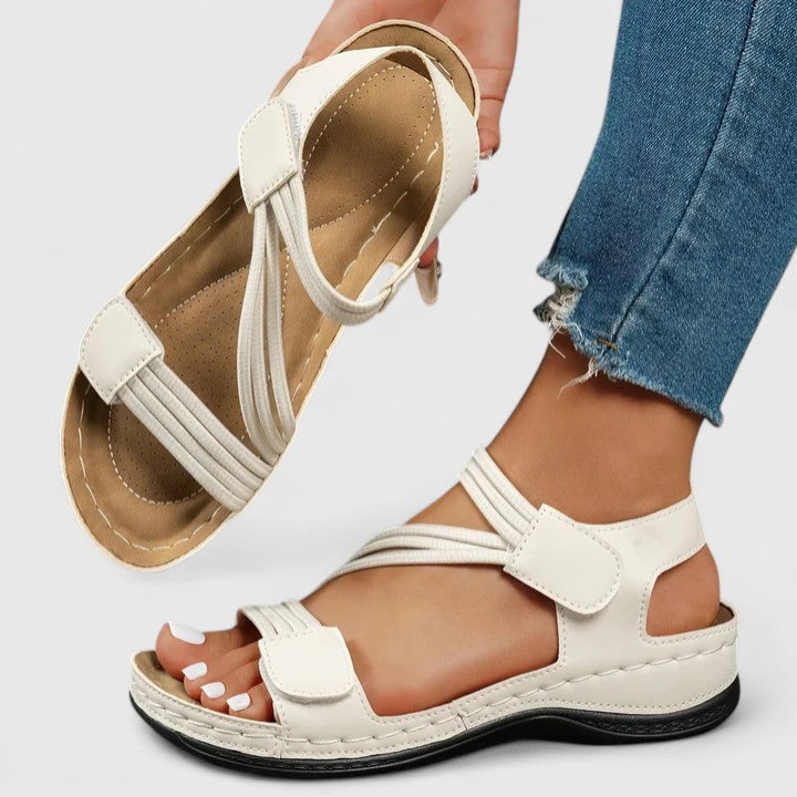 Comfortable women's walking sandals with excellent arch support for daily wear.