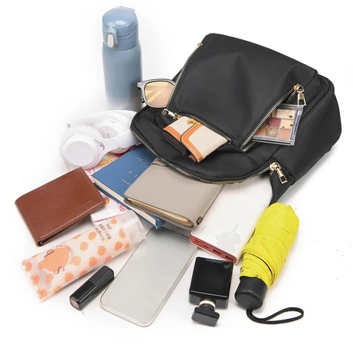 Fashionable women's PU leather backpack, a must-have stylish daily bag and travel accessory.