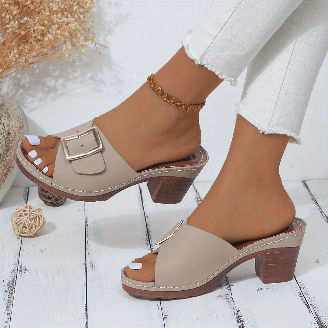 Side view of versatile women's casual sandals; lightweight and stylish for everyday wear.