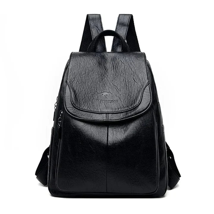 New women's stylish flap backpack, a compact yet spacious structured bag for everyday essentials & travel.