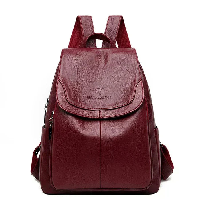 Women's fashionable flap backpack, a durable & versatile structured bag for daily wear & light travel.
