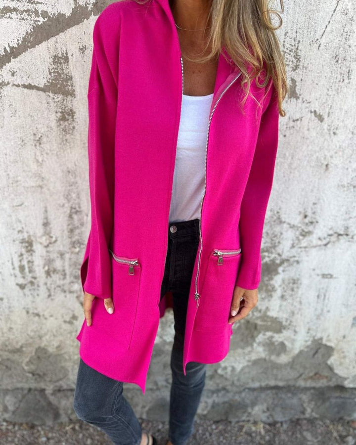 Autumn winter women's comfortable long sleeve cardigan, perfect for cozy layering outfits.