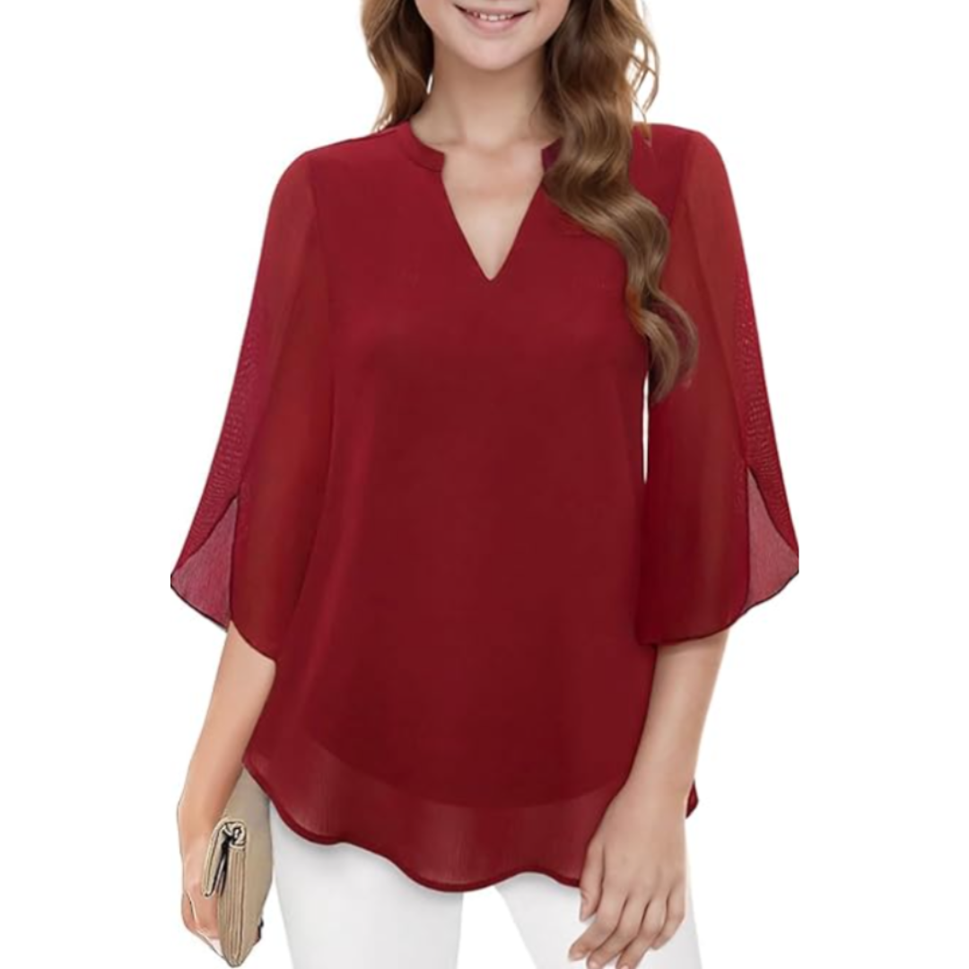 Effortless chic women's relaxed fit blouse, a stylish and comfortable fashion piece.
