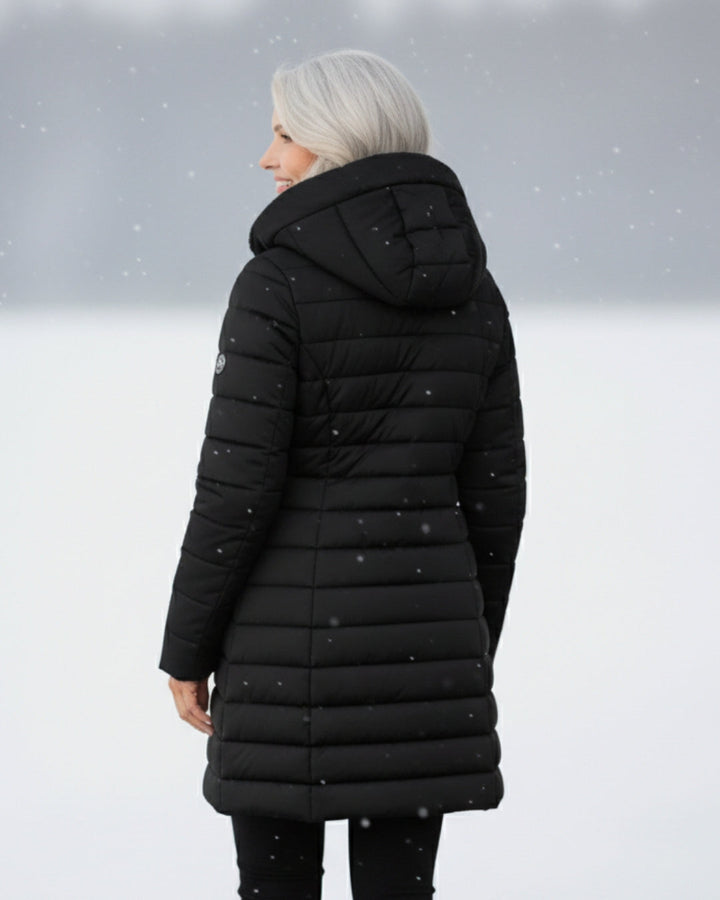 Embrace cold weather with this stylish women's warm winter coat, offering ultimate everyday comfort.