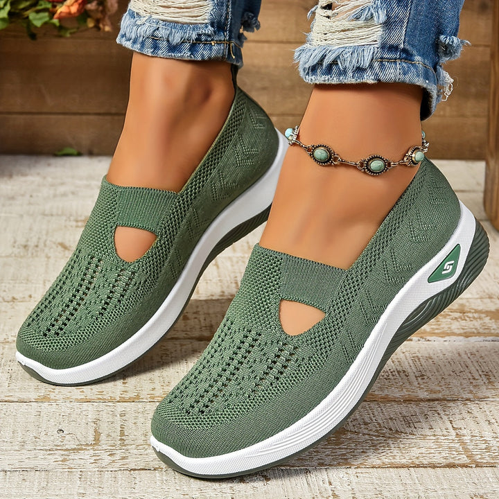 Women's supportive casual shoes, easy slip-on style for ultimate walking comfort.