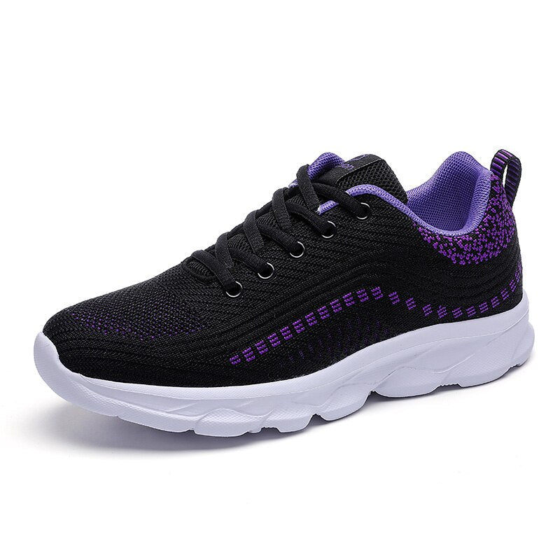 Women's supportive walking shoes with breathable mesh upper, ideal for comfort & daily active lifestyle.