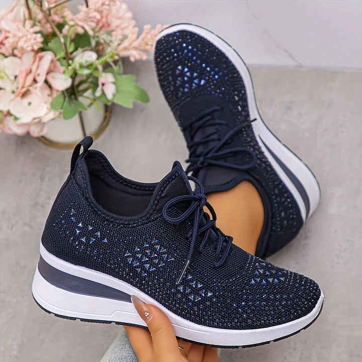 Supportive women's orthopedic active sneakers, comfortable for daily wear & walking.
