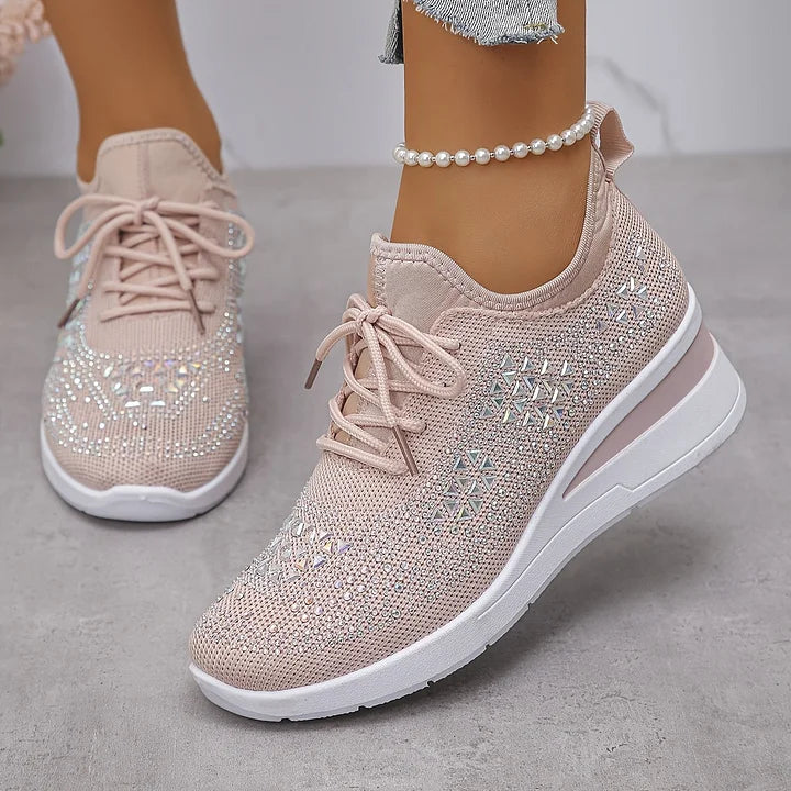 Women's supportive walking shoes, comfortable orthopedic sneakers for active lifestyles.