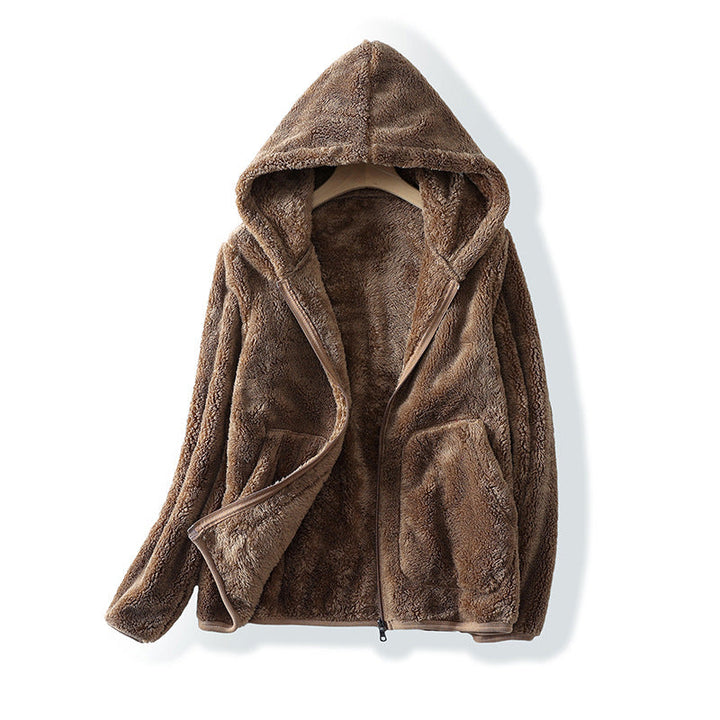 Stylish women's cloud hoodie, plush pullover for casual autumn wear & winter warmth. Ultra-soft comfort.
