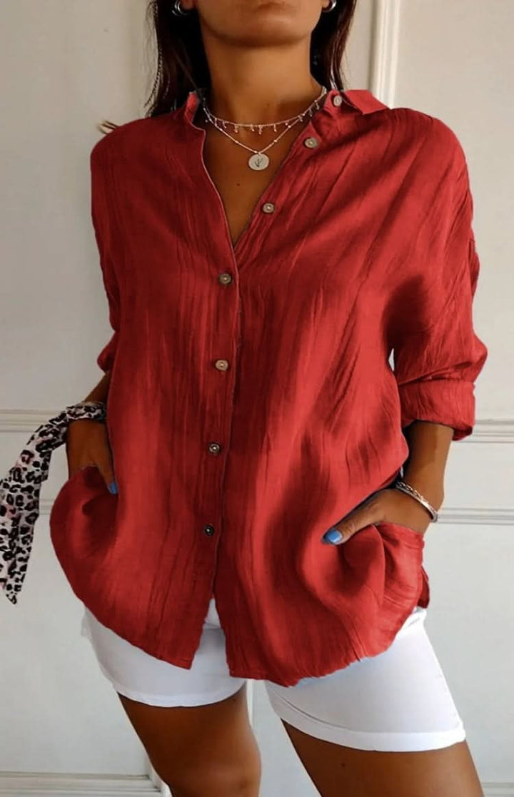 Chic & versatile women's long sleeve blouse, great for both casual and elegant occasions.