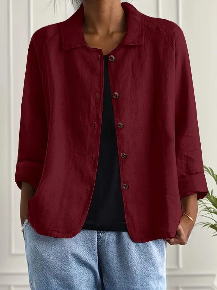 Womenswear shirt cardigan, versatile long sleeve top for elegant & casual styles.