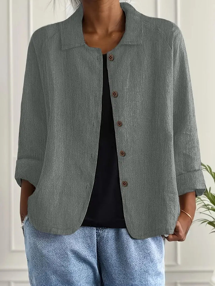Everyday women's long sleeve shirt cardigan, a chic spring/summer outerwear piece.
