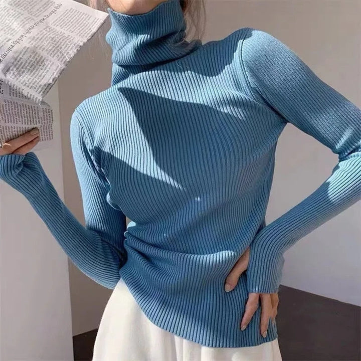 Versatile women's turtleneck pullover, an essential layering piece for everyday fashion.