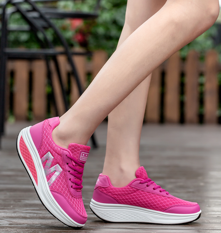 Supportive women's walking shoes, lightweight and breathable, designed for an active lifestyle and daily comfort.