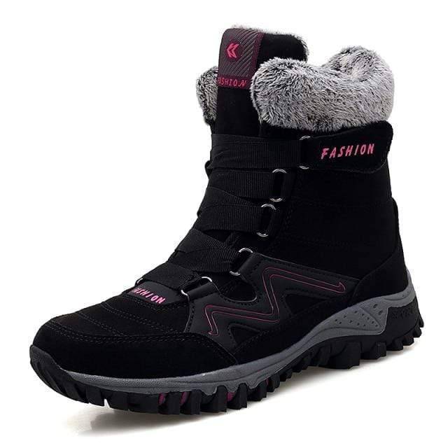 Premium women's outdoor winter boots, ankle-high suede with plush lining for ultimate warmth