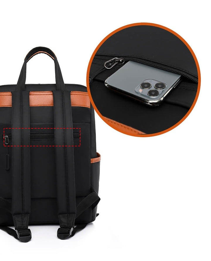 Durable water-resistant Oxford women's anti-theft backpack, built for travel and daily adventures.