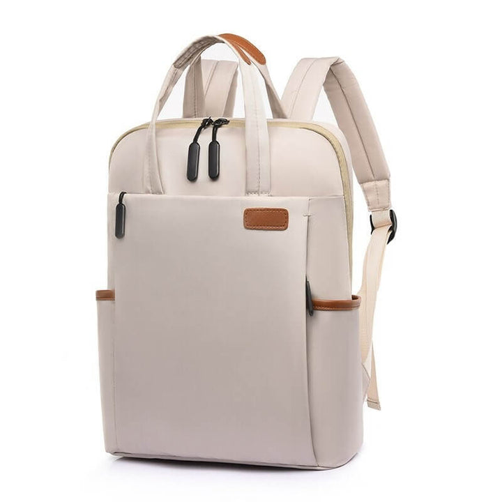 Essential women's water-resistant anti-theft travel backpack, stylish, secure, and ready for any trip.