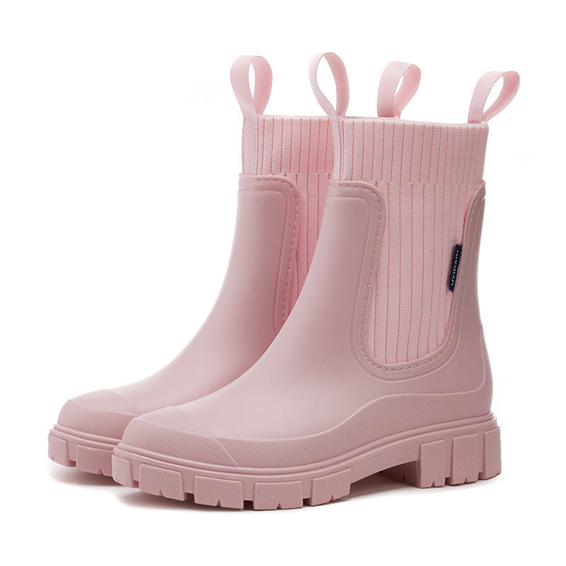 Stylish, slip-resistant women's rain boots for comfortable all-weather protection and fashion.