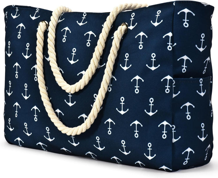 Women's waterproof large tote bag with secure zipped storage.