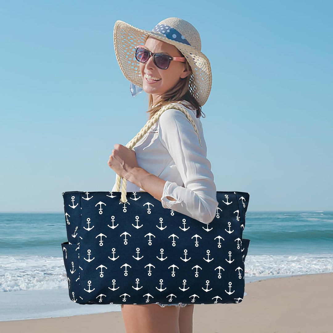 Versatile waterproof large tote for women, from beach to office.