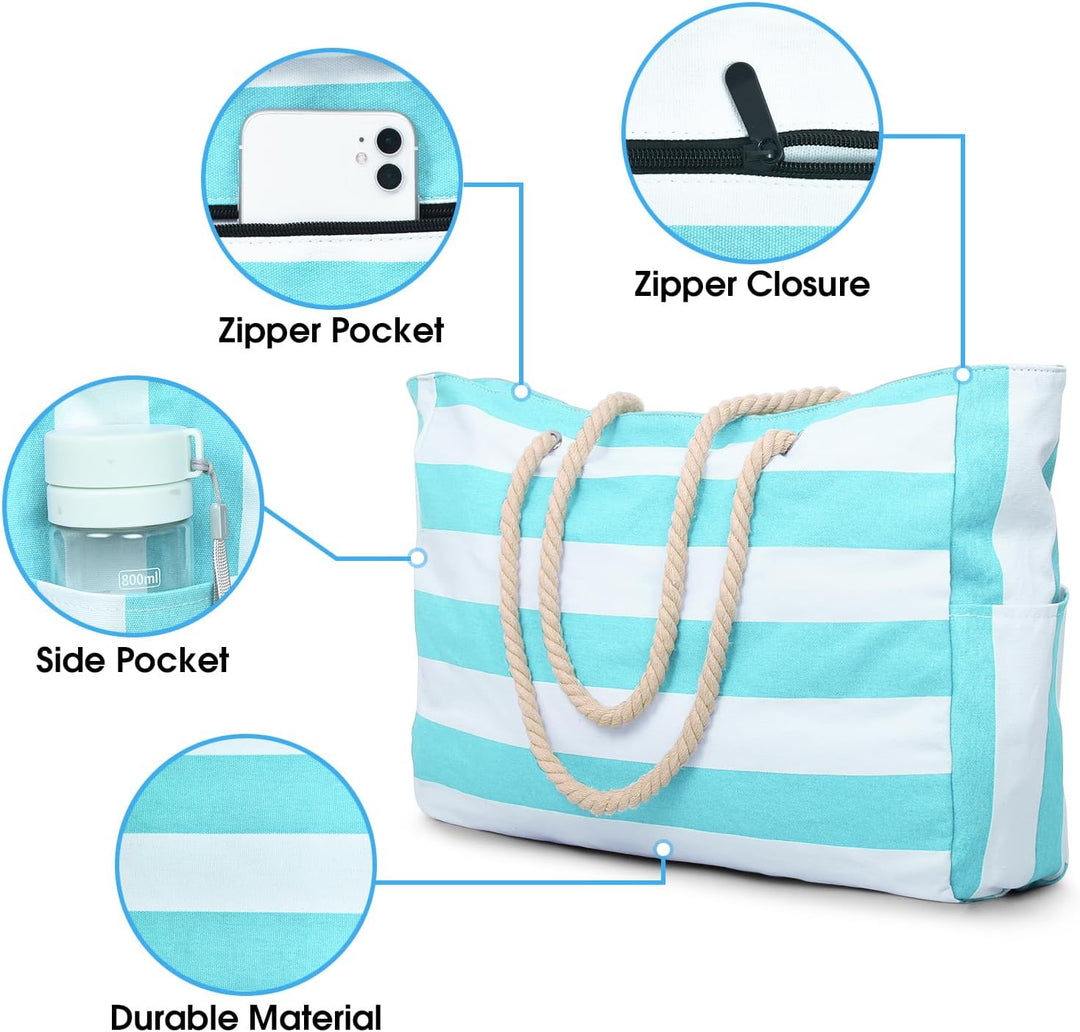 Foldable waterproof tote bag for women, easy to store and carry.