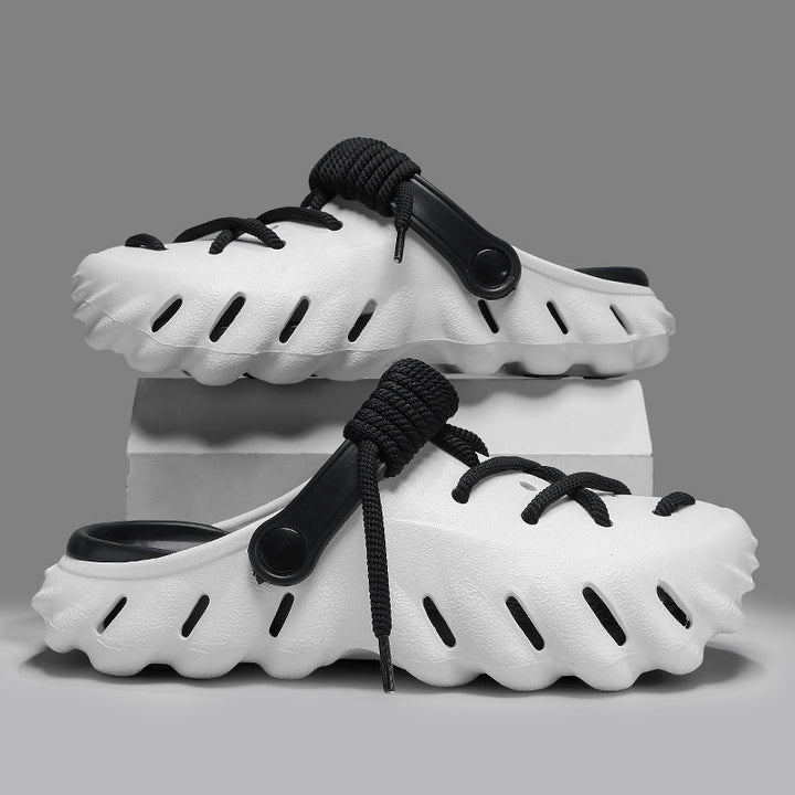 Women's Wayfarer clogs, comfortable, stylish, laced for everyday casual wear.