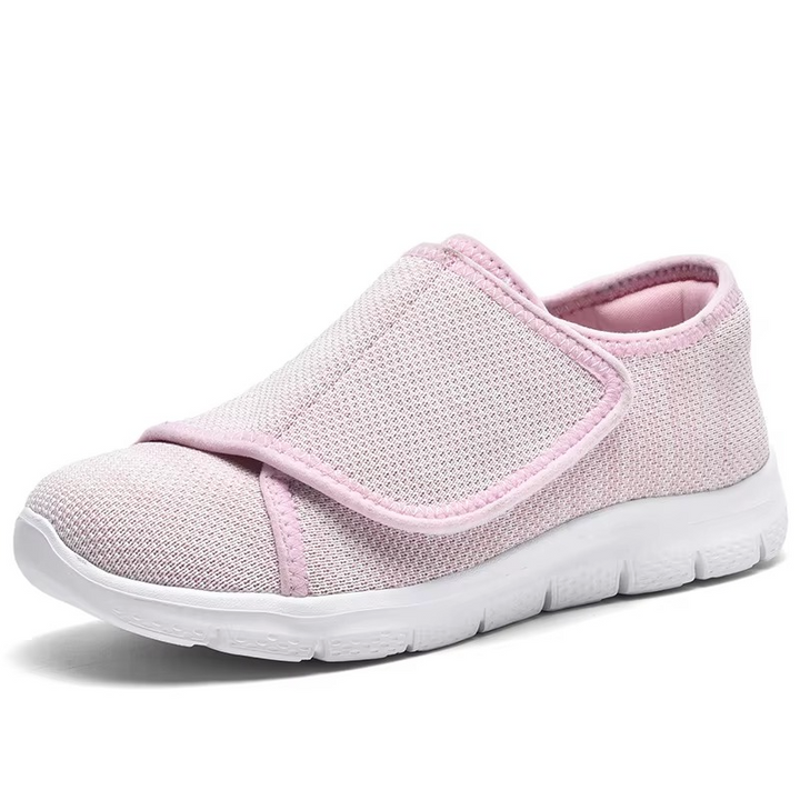 Comfortable wide fit walking shoes for women, perfect for daily wear with adjustable support and modern design.