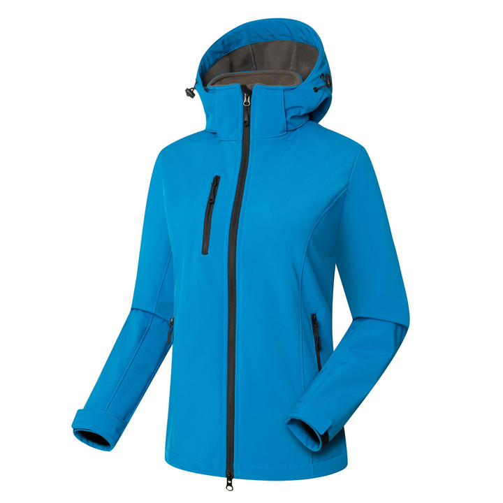 Comfortable women's lightweight windproof jacket with hood & full-zip. Essential outerwear for daily style & protection.