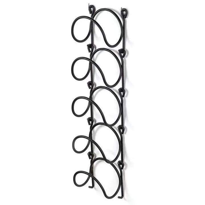 Space-saving multi-layer wrought iron towel rack, wall-mounted for efficient bathroom storage and organization.