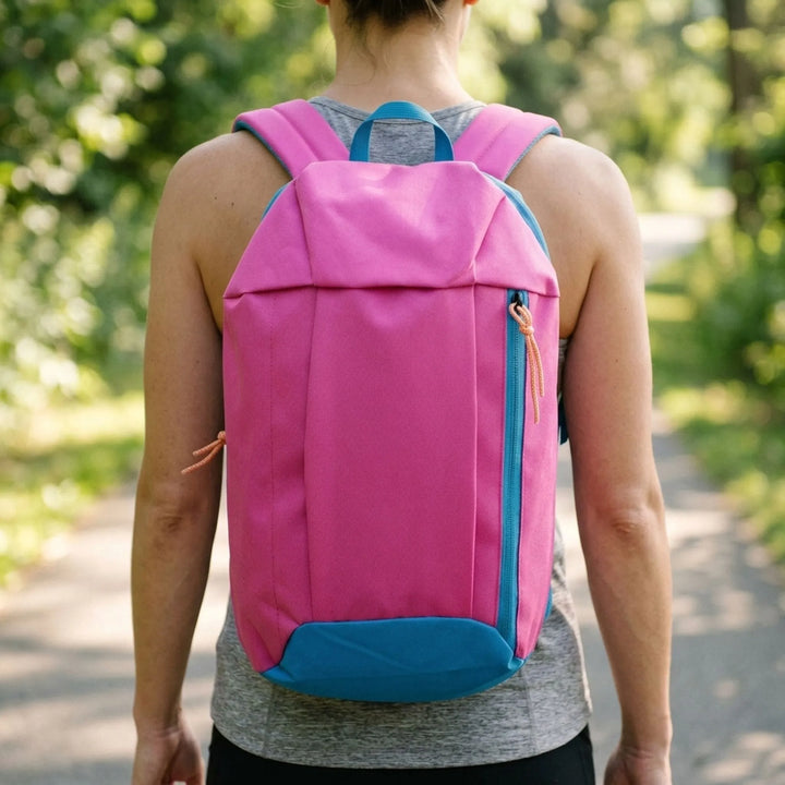 Yellow unisex compact casual daypack. Ideal for daily use, travel, light hiking, and gym.