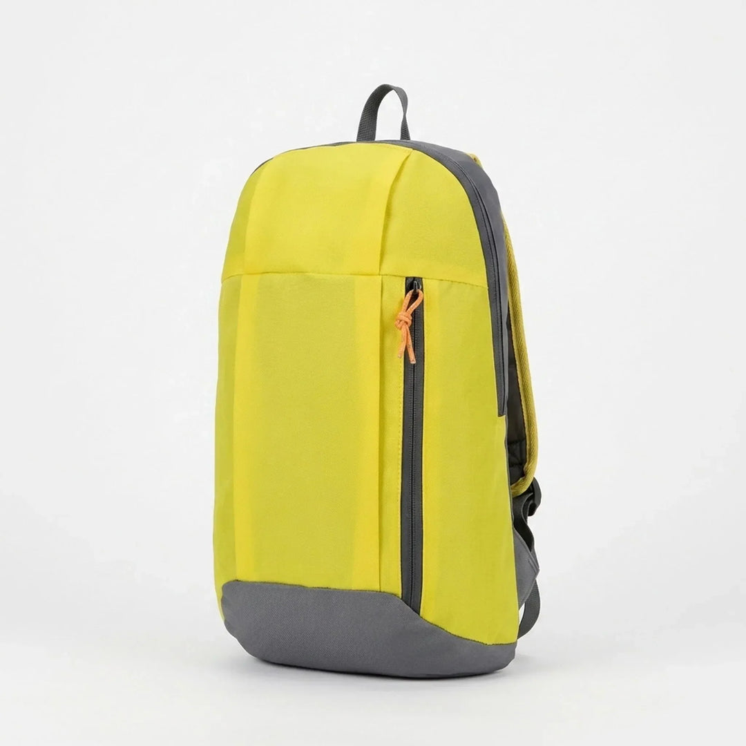 Compact yellow daypack for hiking, travel, and gym. Durable, lightweight, unisex design for men and women.