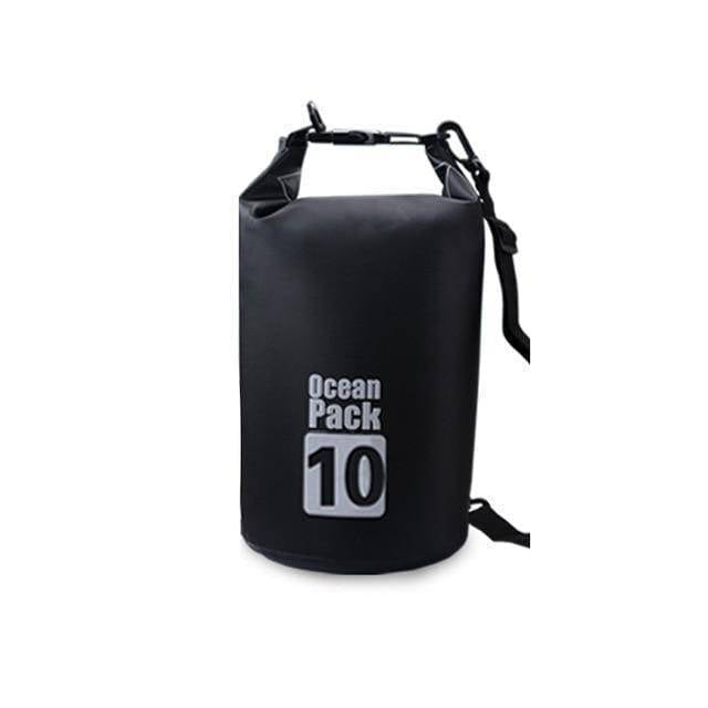 Waterproof dry bag floating on water, showcasing its buoyancy for boating.