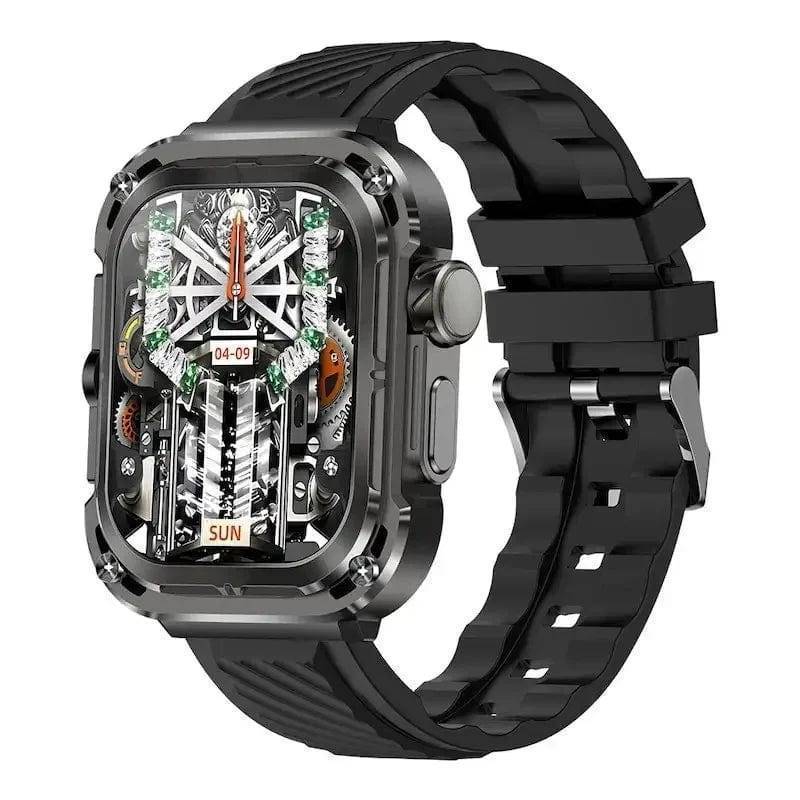 Water-resistant Z85 Smart Watch, a wearable tech fitness tracker, next to a smartphone, highlighting Bluetooth connectivity.