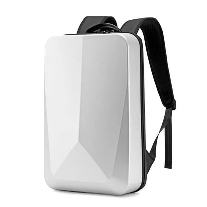 "Zaino laptop antifurto unisex, impermeabile, espandibile, con porta USB, nero, design moderno, ideale per viaggiatori."